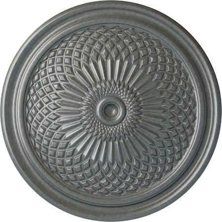 Trinity Ceiling Medallion (Fits Canopies Up To 3), Hand-Painted Platinum, 22OD X 1 3/4P